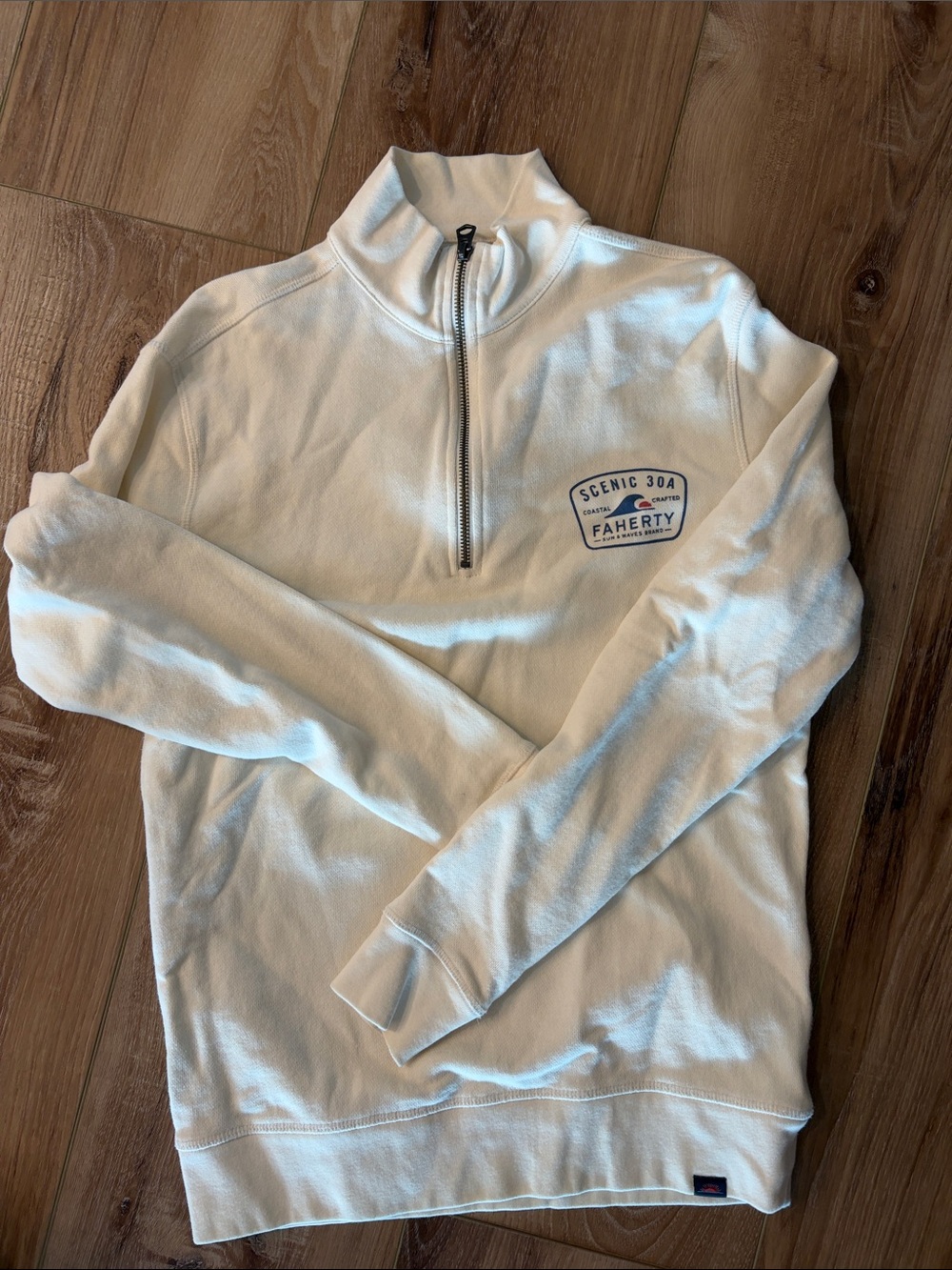 Faherty unisex off-white Quarter-Zip Sweatshirt